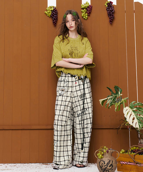 Grid Sketch Pants
