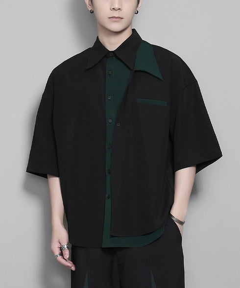Asymmetric Collar Shirt