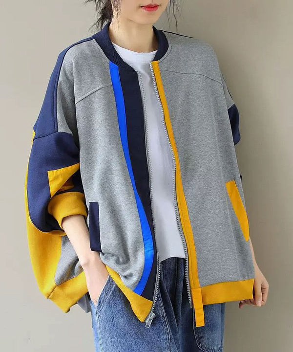 Blocking Zip Sweatshirt