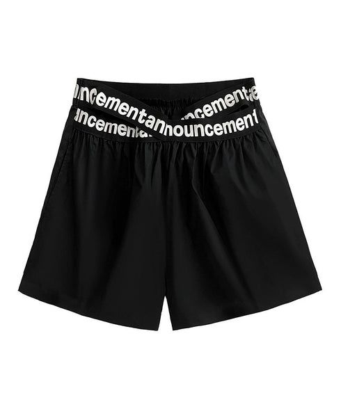 Cross Line Waist Shorts