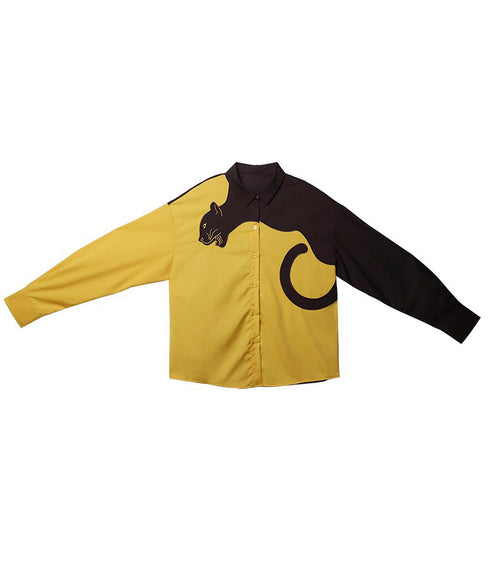 Black Panther Long Sleeve Blouse