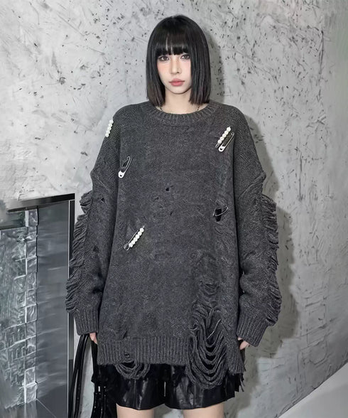 Pinfall Distressed Knit