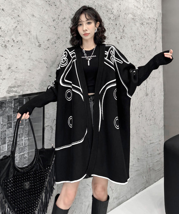 TA-1615 Inkline Cardigan ブラック側 アップ 8