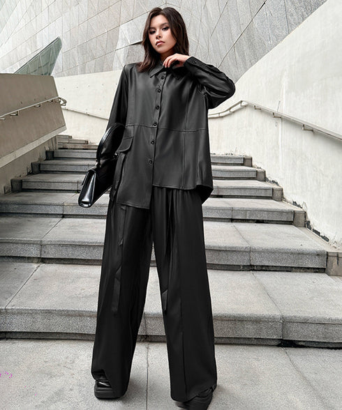 Flow Pocket Blouse&Pants Co-ord