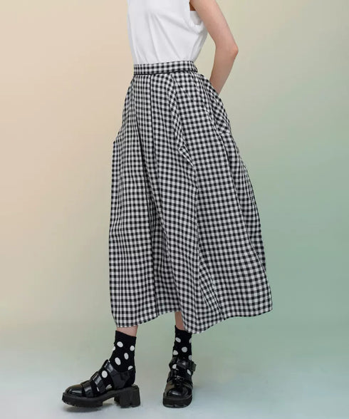Gingham Check Skirt