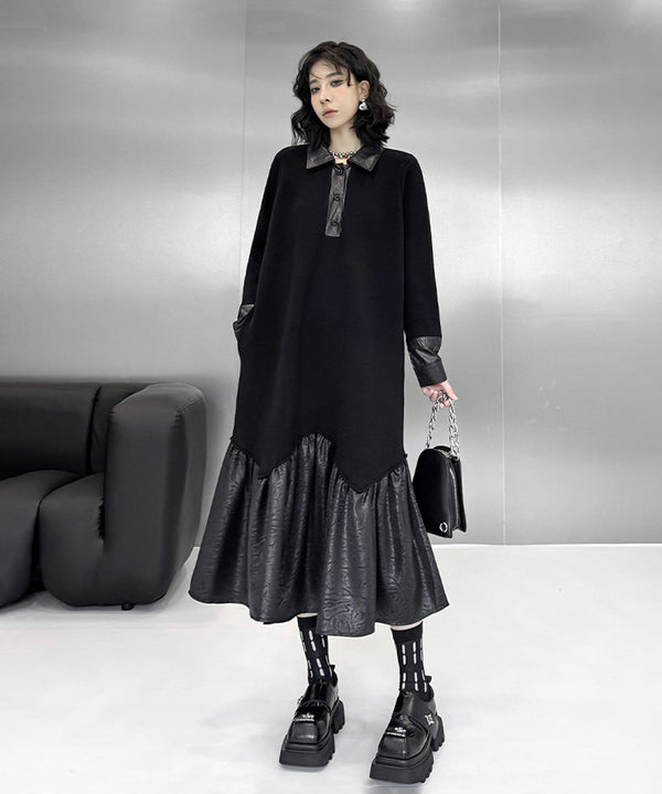 Low-switched Collar Dress
