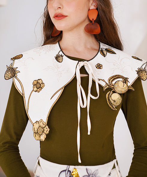 Botanical Embroidered Collar