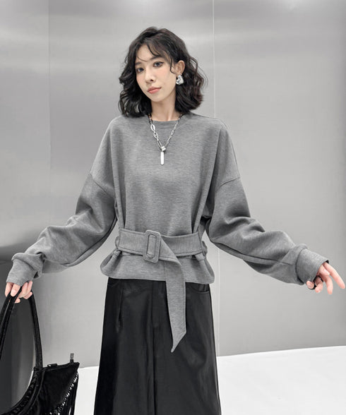 Belt Short Sweatshirt