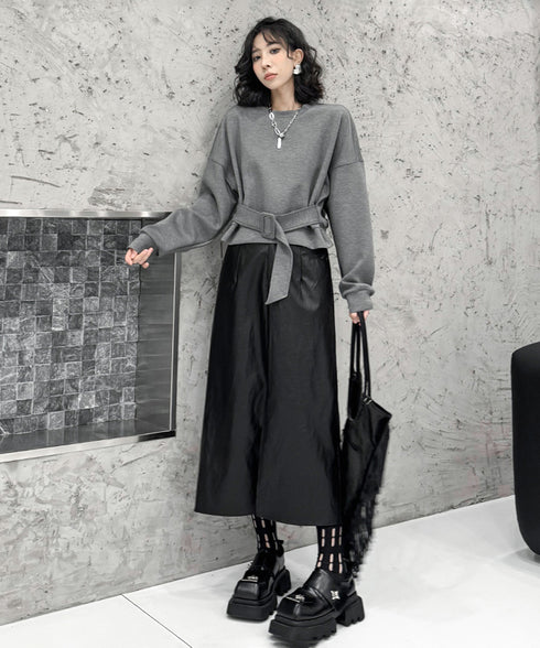 Belt Short Sweatshirt