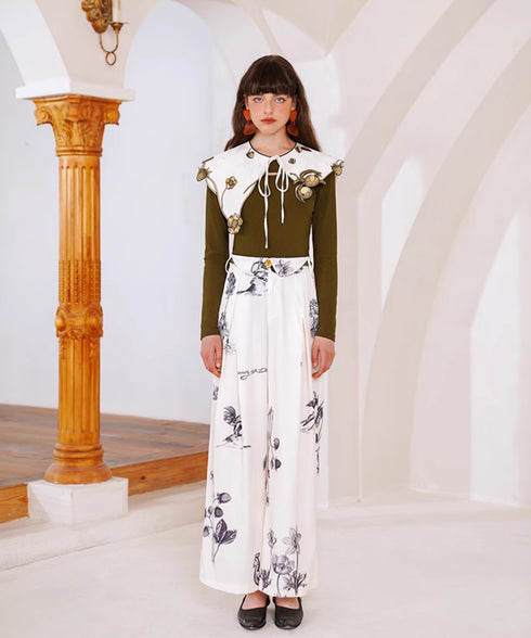 Botanical Embroidered Collar