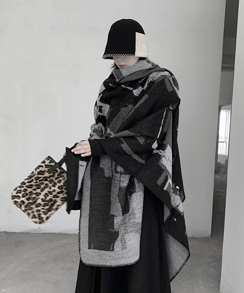 Geometric Knit Stole