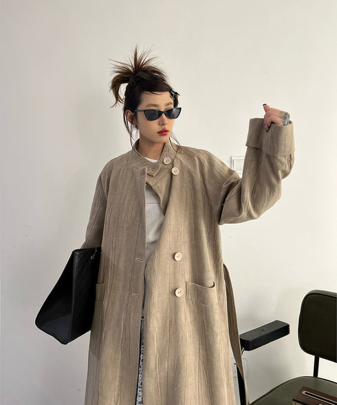 Stand Collar Thin Coat