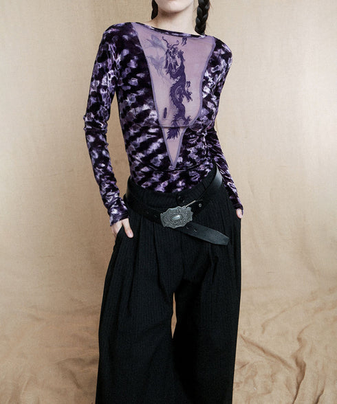 Beaded Low V-neck Hollow Jumpsuit