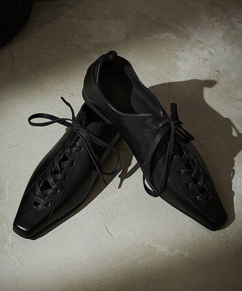 Lace Up Flat Shoes