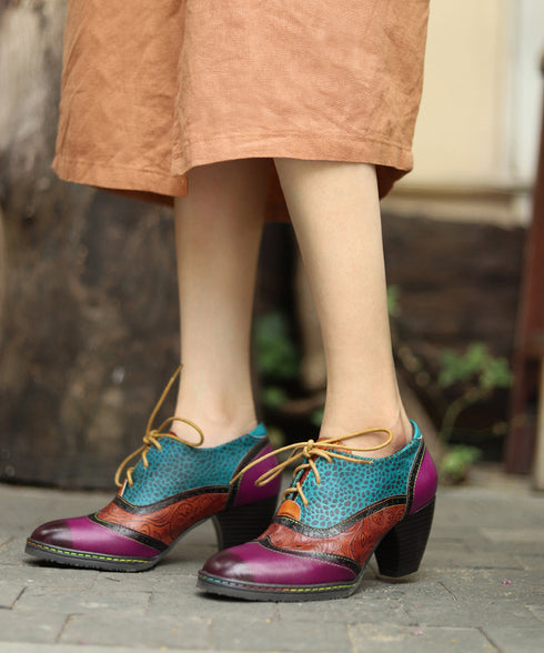 Color Stitch Blocking Bootie