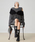 Shoulder Cut-out Knit Dress