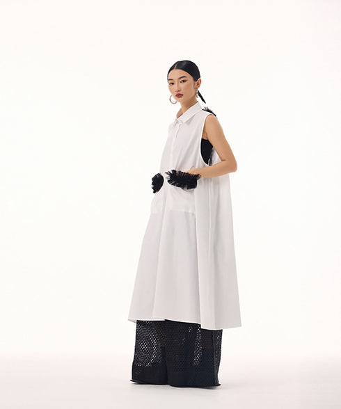 Tulle Line Backless Dress