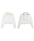 Small Flower Embroidery Collar Blouse