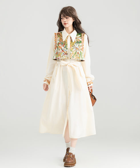 Jacquard Splicing Dress