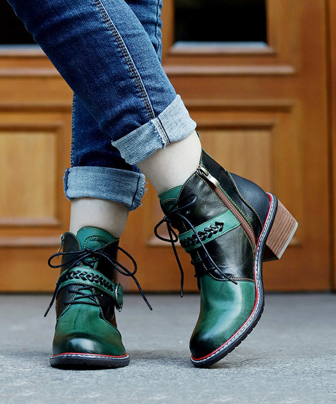 Faded Print Short Boots