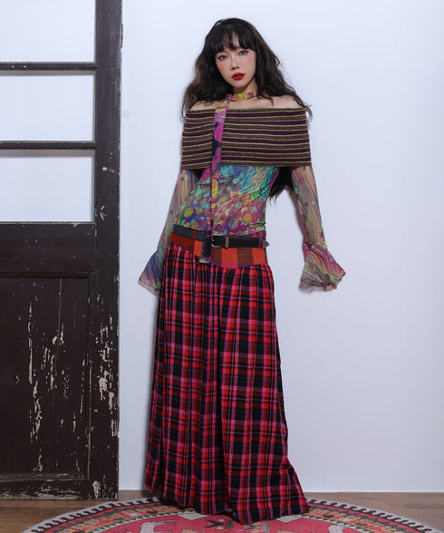 Striped Off-shoulder Top