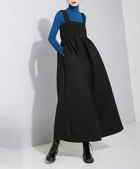 Shirring Chest Overalls