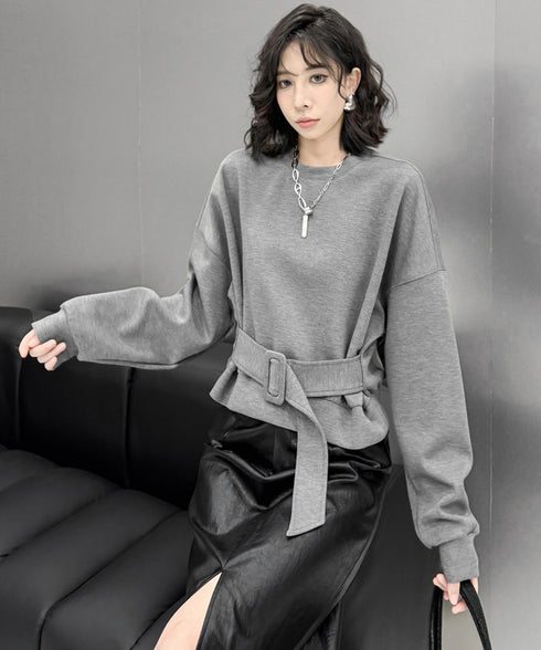 Belt Short Sweatshirt