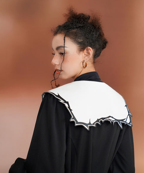 Deer Embroidery Collar Dress