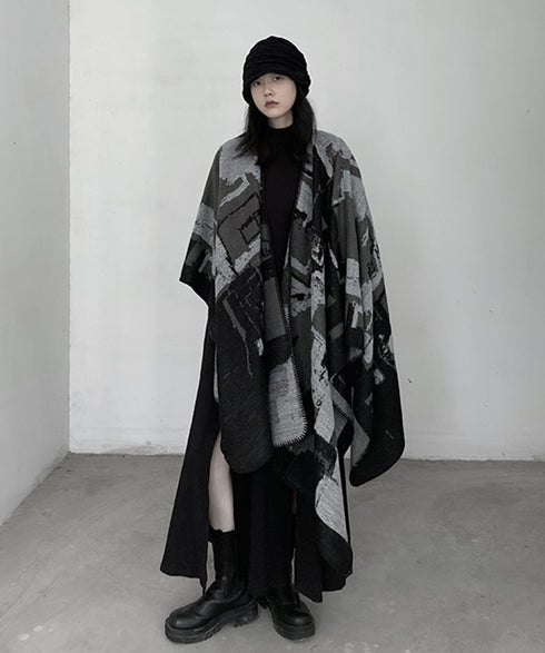 Geometric Knit Stole