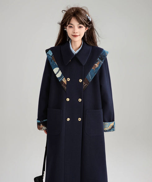Jacquard Ribbon Cloud Shoulder Coat