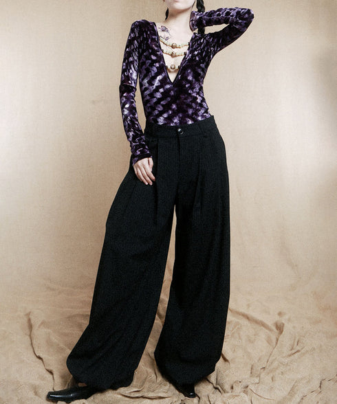 Beaded Low V-neck Hollow Jumpsuit