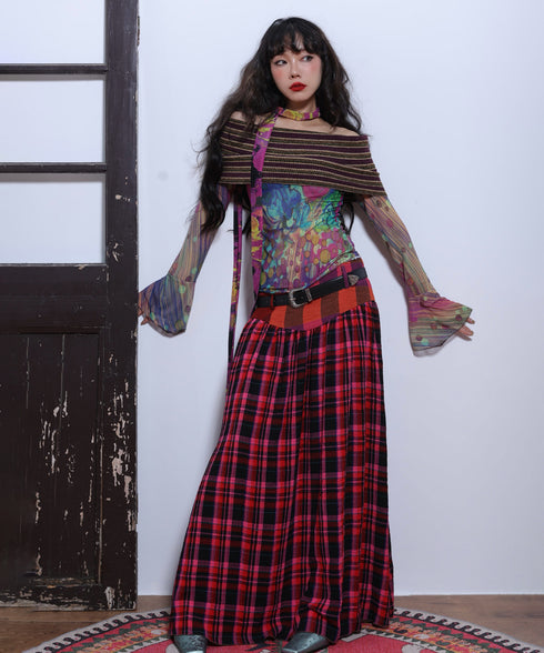 Striped Off-shoulder Top