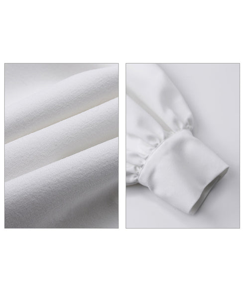 Small Flower Embroidery Collar Blouse