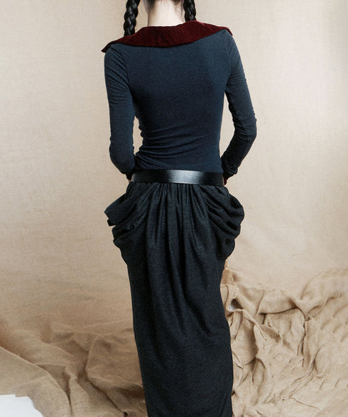 Big Pocket Low Waist Skirt