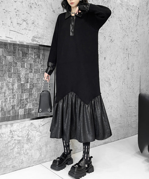 Low-switched Collar Dress