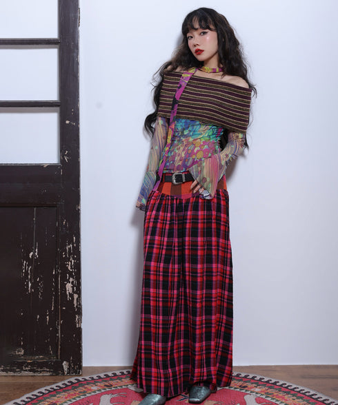 Striped Off-shoulder Top