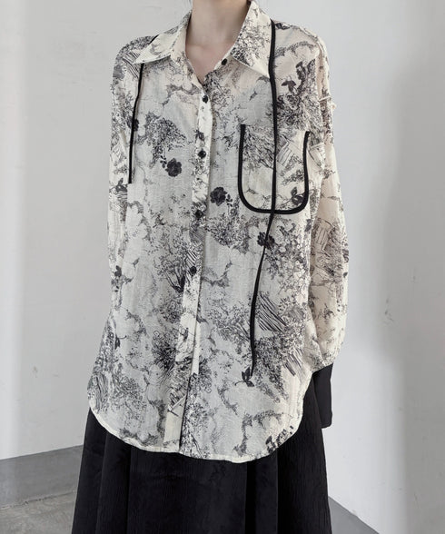 Ink Print Blouse