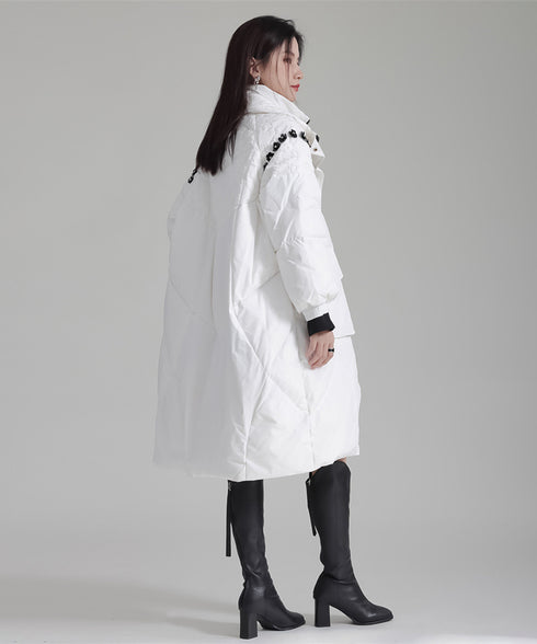 Flower Beads Padded Coat