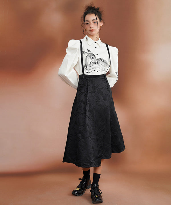 Asymmetrical Embroidered Skirt