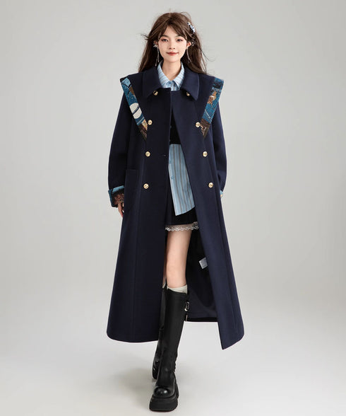 Jacquard Ribbon Cloud Shoulder Coat