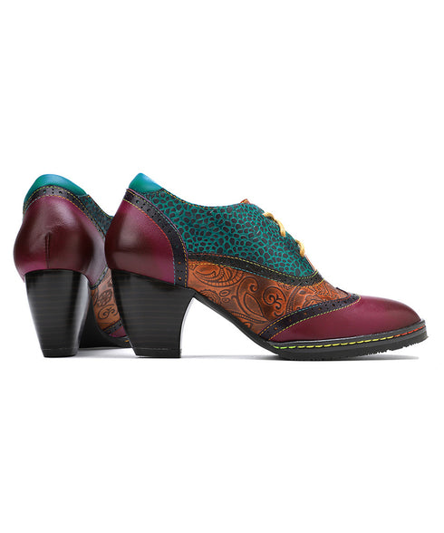 Color Stitch Blocking Bootie