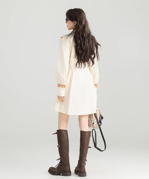 Jacquard Splicing Dress