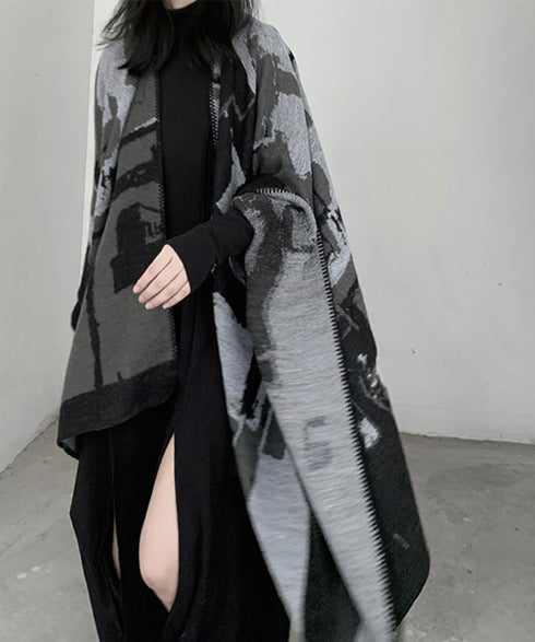 Geometric Knit Stole