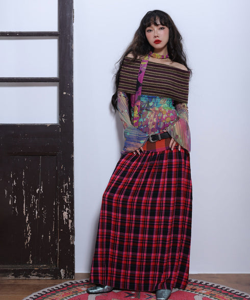 Striped Off-shoulder Top