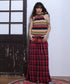 Retro Check Switching Skirt