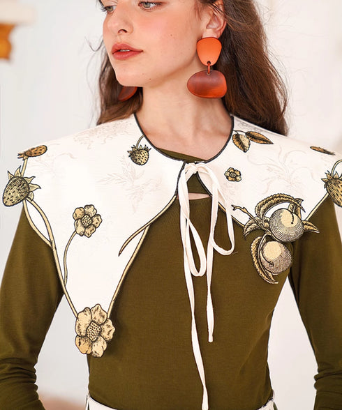 Botanical Embroidered Collar