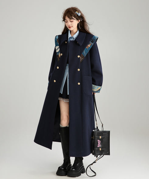 Jacquard Ribbon Cloud Shoulder Coat