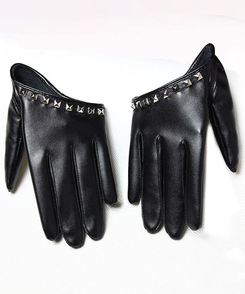 Stud Half Gloves