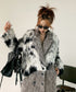 Faux Fur Splicing Coat