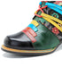 Colorful Strap Flower Short Boots